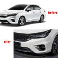 Gloss Black Car Bumper Fog Light Grille Cover Trim for Honda City