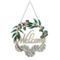 Macrame Welcome Sign for Front Door - Woven Wall Hanging Farmhouse
