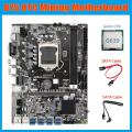 B75 Eth Mining Motherboard+g630 Cpu+2xsata Cable 8xpcie Usb Adapter