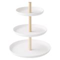 3 Tier Cake Stand Tray Fruit Platter Cupcake Holder Wooden Metal