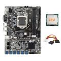 B75 Eth Mining Motherboard with Cpu+4pin to Sata Cable Lga1155