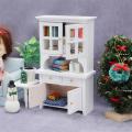 1/12 Wooden Vertical Cabinet Bookcase for Dollhouse Furniture