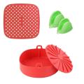 Air Fryer Pot Accessories Kit Air Fryer Liners with Oven Mitts A