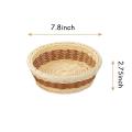 2 Pack Imitation Rattan Woven Breads Basket, for Food Serving,home(s)