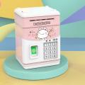 Electronic Piggy Bank with Code, for Kids,kids Safe Bank Pink Rabbit
