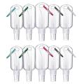 10pcs Spray Bottle Transparent Spray with Carabiner Keychain 30ml