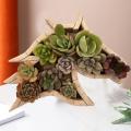 Animal Horse Model Decor Resin Imitation Wood Creative Flowerpots