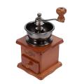 Coffee Bean Grinder Wooden Manual Coffee Grinder Stainless Steel