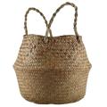 Seagrass Wickerwork Basket Rattan Foldable Hanging Woven Dirty Size M