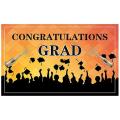 Graduation Party Backdrop Banner Extra Large 71x43.3 Inch