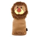 Golf Club Head Covers for Fairway Woods Hybrid Lion Protection Pu