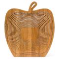 Foldable Apple Shaped Basket, Folding Fruit Bowl Holder Basket