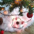 White Carpet Tree Skirt Base Mat Cover for Christmas Tree Decoration