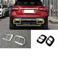 2pcs Muffler Exhaust Pipe Tail Cover for Mercedes Benz Gla Glb Silver