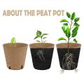 Round Biodegradable Peat Pots for Seedlings,100 Pack Plant