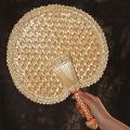 Hand-woven Woven Straw Hand Fan Hand-woven Fan Decorative Round Fan