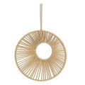 Round Macrame Wall Hanging Double-ring Woven Home Decor for Bedroom