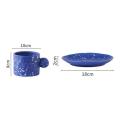 Breakfast Cup Hand-splashed Ink Mug Ceramic Cup and Saucer Gifts D