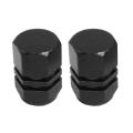 4 Pcs Black Metal Hexagon Auto Car Tyre Tire Valve Cap Cover