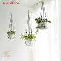 Plant Hook Indoor Hanging Flowerpot Basket Grey