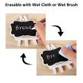 20pcs Wooden Small Chalkboard Signs with Easel Stand, Chalkboards