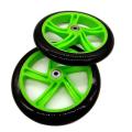 2 Pieces Scooter Wheel 200 Mm Pu Material Wheel Thickness,green