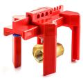 Large Ball Valve Lockout, for 1/2 Inch - 3-1/2 Inch Od Pipe, Red