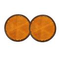 2x2" Round Orange Reflector Universal for Motorcycle Atv Dirt Bike