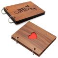 6 Inch Wooden Photo Album Baby Growth Memory Life Photo Relief Brown