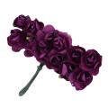 144pcs Mini Petite Paper Artificial Rose Buds Flowers, Purple