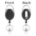 Extendable Key Fob, Set Of 4 Badge Reel with Vinyl Strap and Key Ring