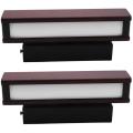 Solid Wood Led Rotated Wall Lamp Bedside Night Light Dark Brown Small