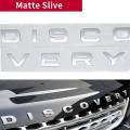 3d Matte Slive Letter Discovery Sticker for Land Rover Front Hood