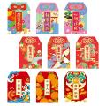 9 Pcs Chinese Red Envelopes Year Tiger for Spring Festival Supplies,b