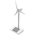 Solar Powered 3d Windmill Assembled Education Kids Toy Gift White