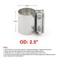 2.5 Inch Stainless Steel Butt Joint Exhaust Band Clamp Car