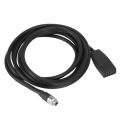 Black 10 Pin 3.5 Mm Jack Car Usb Aux In Cable for Bmw E39 E53 Bm54 X5