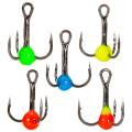 10pcs/set Winter Ice Fishing Three-jaw Hooks 10