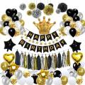 Black Gold Birthday Party Decoration Balloon Party Decorations-b