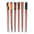 6 Pairs Wooden Chopsticks Classic Japanese Natural Food Wood Gift Set