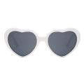 Heart Shape Light Sunglasses for Women Girls Kids Party (white)