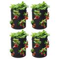 Strawberry Planter, Strawberry Grow Bags 4 Pack 10 Gallon with 8 Side