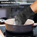 4x Heat Resistant Silicone Waterproof Non-slip Oven Mitts for Kitchen
