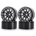 4 Pieces Of 1.9 Inch Metal Wheels 1:10 Clip Tires for Scx10 Trx4 Car