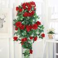 Artificial Rose Fake Flowers Hanging Plant Wall Home Decor Pack Of 2