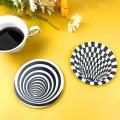 3d Spiral Trap Crystal Coaster Silicone Mold,diy Coffee Mat Thermal