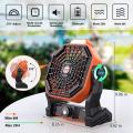 Portable Camping Fan with Led Lights, Usb Powered Battery Table Fan