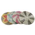 Straw Round Home Dining Table Heat Insulation Pad Coaster (d)