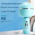 Bluetooth Wireless Microphone Portable Handheld Karaoke Live Blue