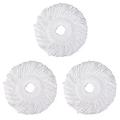 For 360 Spin Magic Mop-microfiber Mop Head-round Shape(white-3 Pack)